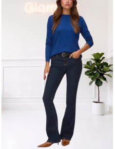 Maglioncino Donna Navy Peony Girocollo Regular Fit - VERO...
