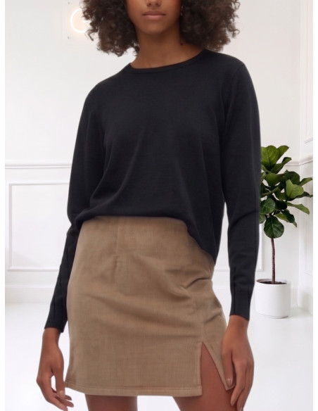 Maglioncino Nero Donna VERO MODA Girocollo | AI 26/27