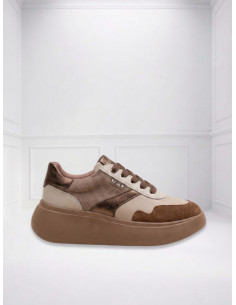 Sneakers Platform Donna KEYS Cuoio Beige K-13420 | AI 26/27