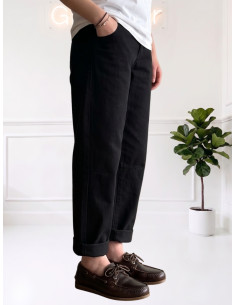 Pantalone Balloon in Fustagno Nero - Zahjr