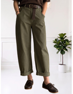 Pantalone baloon fustagno MILITARE 535310613