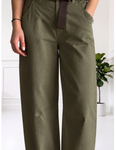 Pantalone Balloon in Fustagno Militare - Zahjr