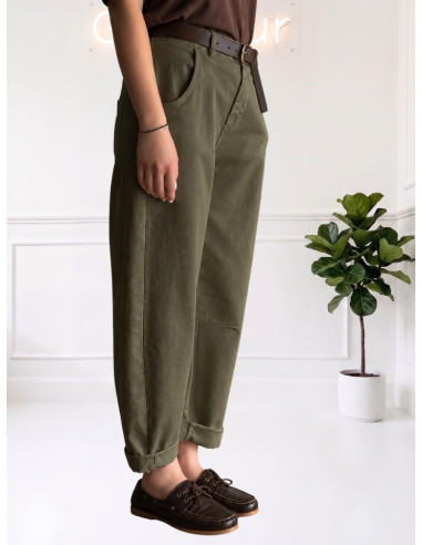 Pantalone Balloon Donna in Fustagno Militare | Zahjr
