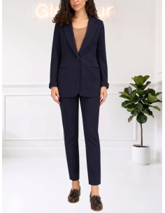 Pantalone Gamba Dritta Blu Donna – Zahjr