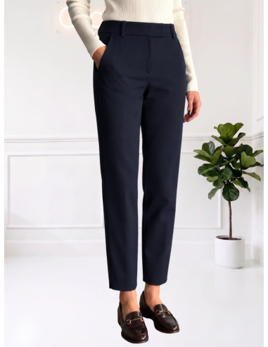 Pantalone gamba dritta blu donna Zahjr