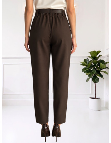 Pantalone a Sigaretta Vita Alta Moro | Zahjr