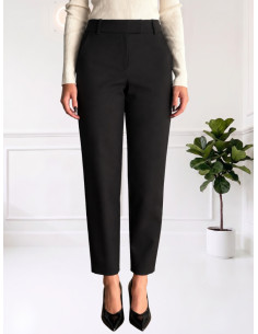 Pantalone gamba stretta nero donna elegante Milano