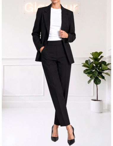 Pantalone gamba stretta nero donna elegante Milano