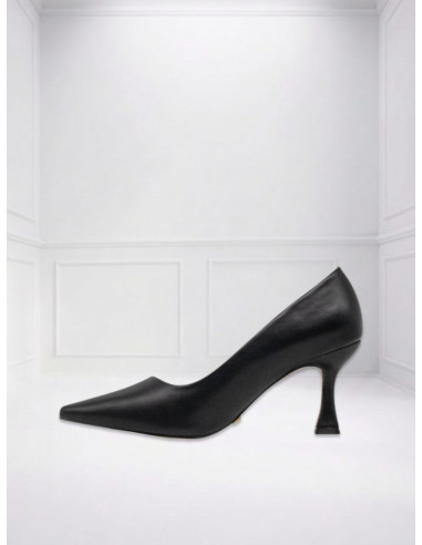 Décolleté a Punta con Tacco Rocchetto Nero | Miabelle