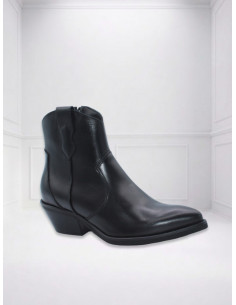 Texano Basso Donna Testa di Nero in Pelle - OVYé