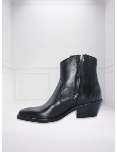 OVYé Texano Nero Donna in Pelle Tacco Basso 4 cm | AI 26/27
