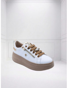 Sneakers para in contrasto talloncino strass