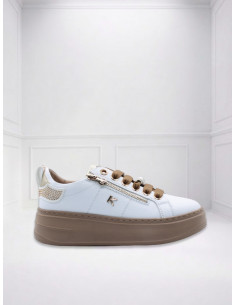 Sneakers Platform con Strass Bianco | Keys