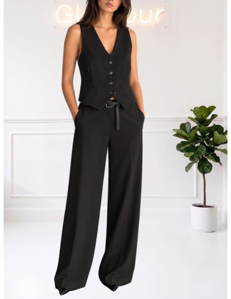 Gilet Sartoriale Donna Nero