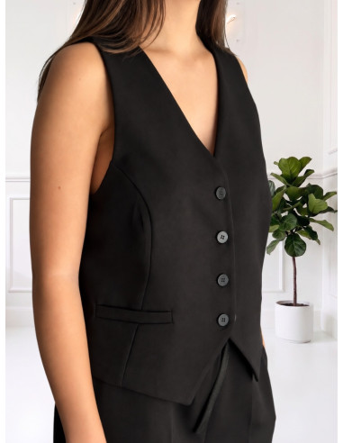 Gilet Sartoriale Donna Nero