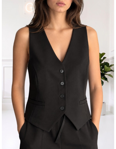 Gilet Sartoriale Donna Nero