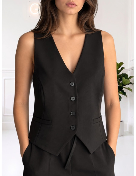 Gilet Sartoriale Donna Nero