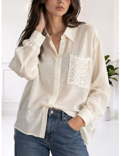 Camicia taschino inserto paillettes