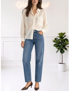Camicia taschino inserto paillettes