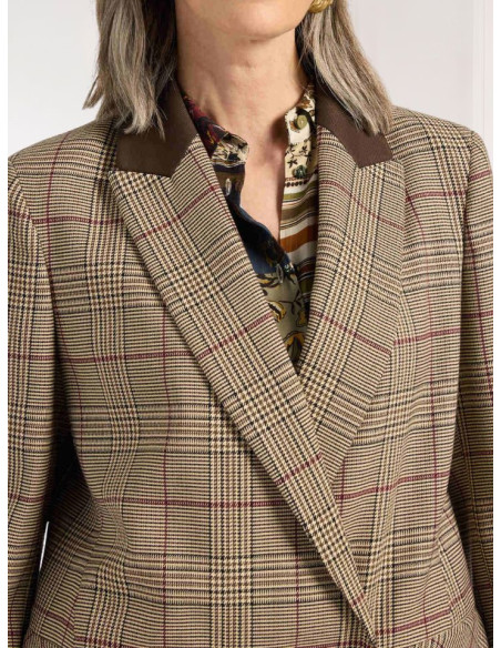 Elena Mirò Blazer Donna Principe di Galles Doppiopetto