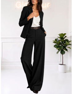 Pantalone gamba ampia NERO 27P5538