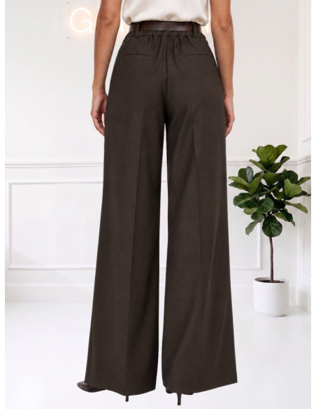 Pantalone gamba ampia moro 27p5538