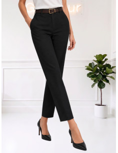 Pantalone gamba stretta NERO