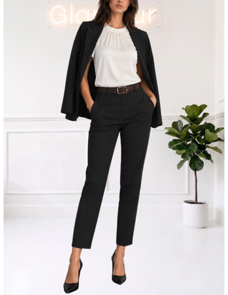 Pantalone gamba stretta NERO
