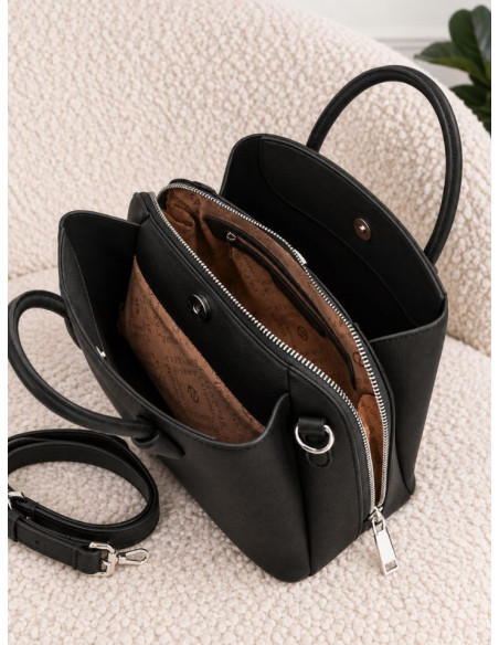 Borsa Tote Donna Nera CaféNoir Effetto Saffiano