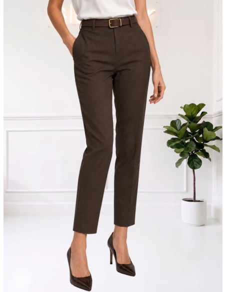 Pantalone gamba stretta moro 27p5537
