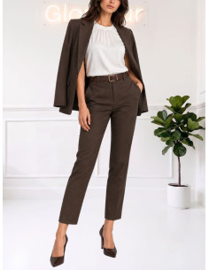 Pantalone gamba stretta moro 27p5537
