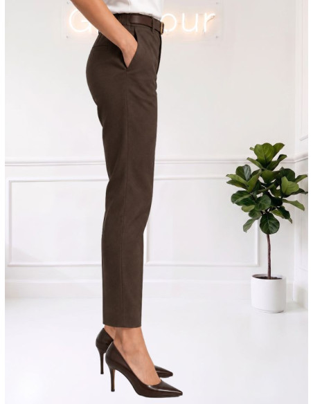 Pantalone gamba stretta moro 27p5537