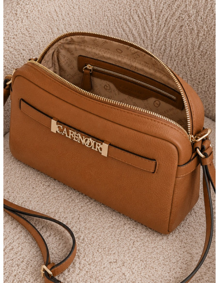 Borsa CaféNoir Camera Bag Cuoio C3WD1110 a Tracolla