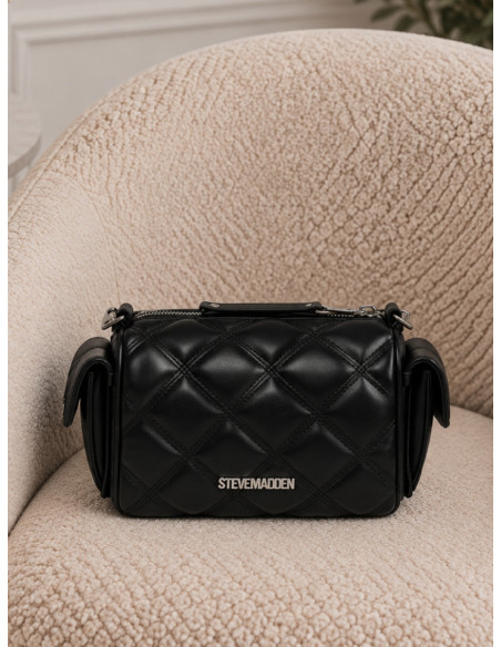 Steve Madden BMINNY Borsa Nera Trapuntata con Catena