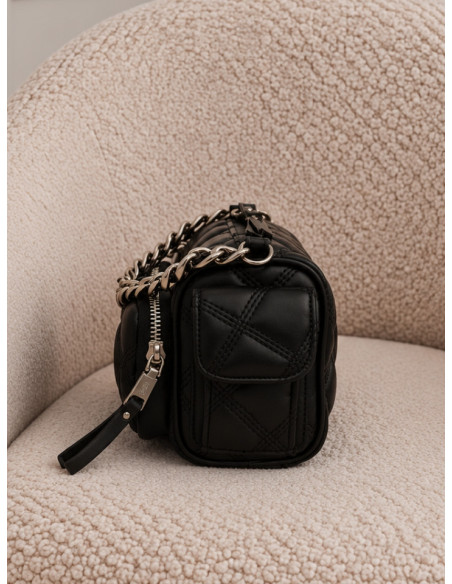 Steve Madden BMINNY Borsa Nera Trapuntata con Catena