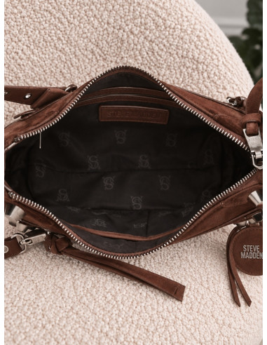 Steve Madden Bglowins Borsa Chocolate Argento a Spalla