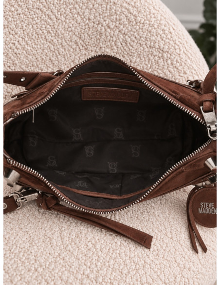 Steve Madden Bglowins Borsa Chocolate Argento a Spalla