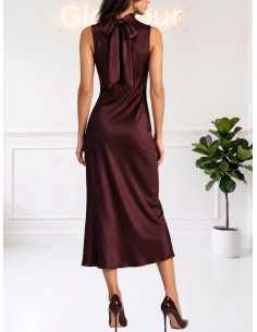 Abito smanicato satin BRUNELLO