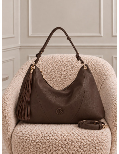 Borsa a Spalla Testa di Moro con Nappa | CaféNoir