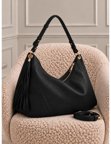 Borsa CaféNoir Nera a Spalla con Nappa