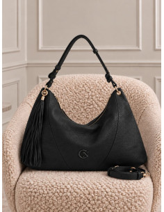 Borsa CaféNoir Nera a Spalla con Nappa