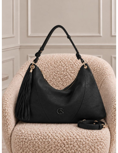 Borsa CaféNoir Nera a Spalla con Nappa