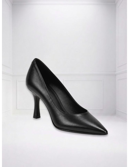 Décolleté Donna Pelle Nera Tacco 7 Massimo Baldi 550-1