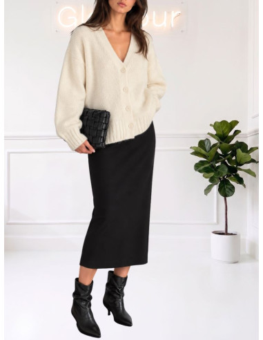 Tensione In Gonna Longuette Punto Milano Nera 27G5053 AI26CAMP
