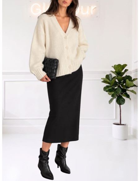 Tensione In Gonna Longuette Punto Milano Nera 27G5053 AI26CAMP