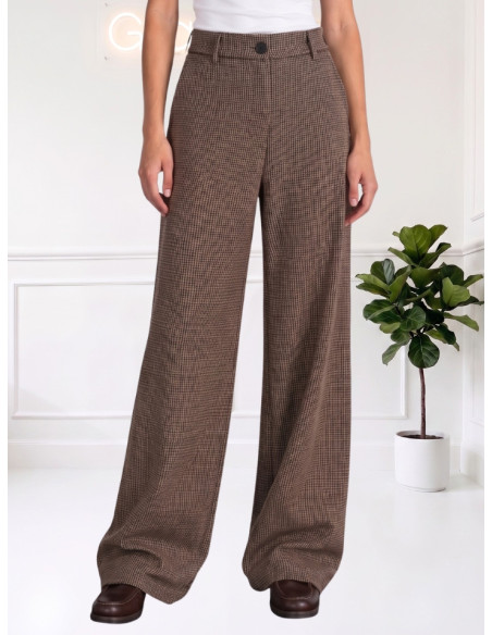 Pantalone Palazzo Pied-de-Poule Moro Tensione In | AI26566CAMP