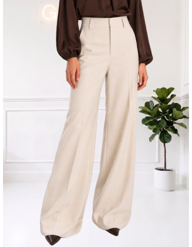 Pantalone Palazzo Burro Punto Milano Tensione In Donna