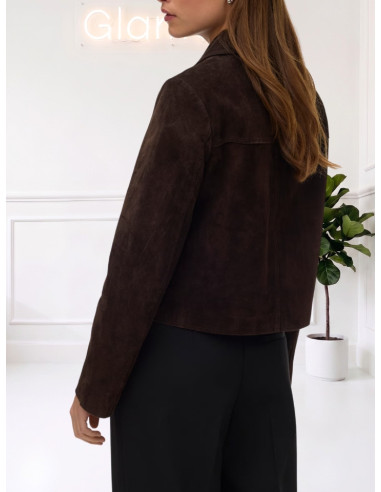 Giacca Donna Marrone in Pelle Scamosciata 10351030