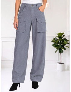 Zahjr Pantalone Cargo Grigio Donna 535310801