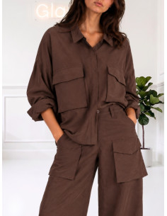 Zahjr Camicia Cargo Moro con Tasche 535310802